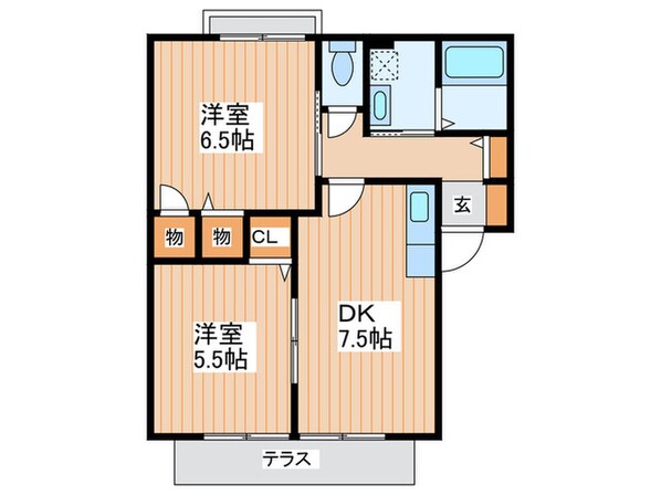 ソレイユ1号館の物件間取画像